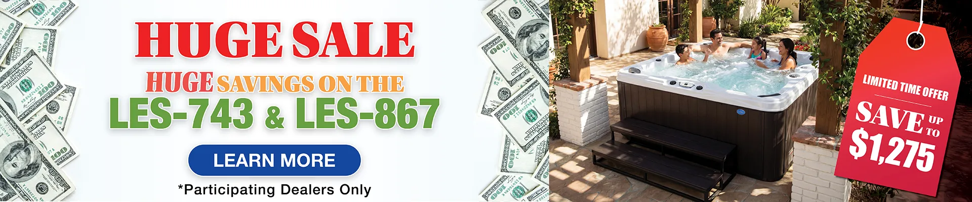 Calspas hot tub being used in a family setting - Newark